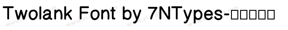 Twolank Font by 7NTypes字体转换